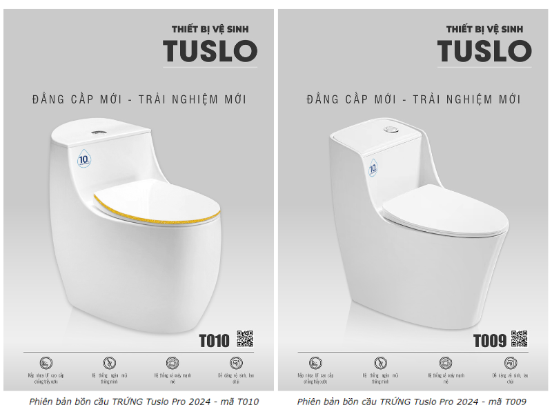 Bồn cầu trứng một khối TUSLO PRO T010