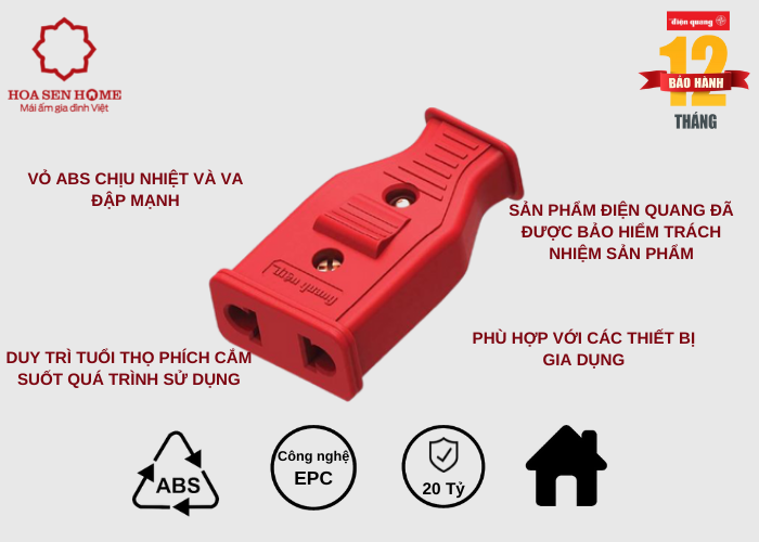 Phích cắm cái EPF R.2PN (Màu đỏ)