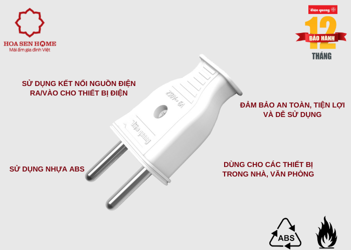 Phích cắm ECO ECO EPR01 (chân tròn)