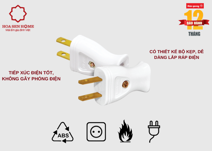 Phích cắm EPF02 (chân dẹt)