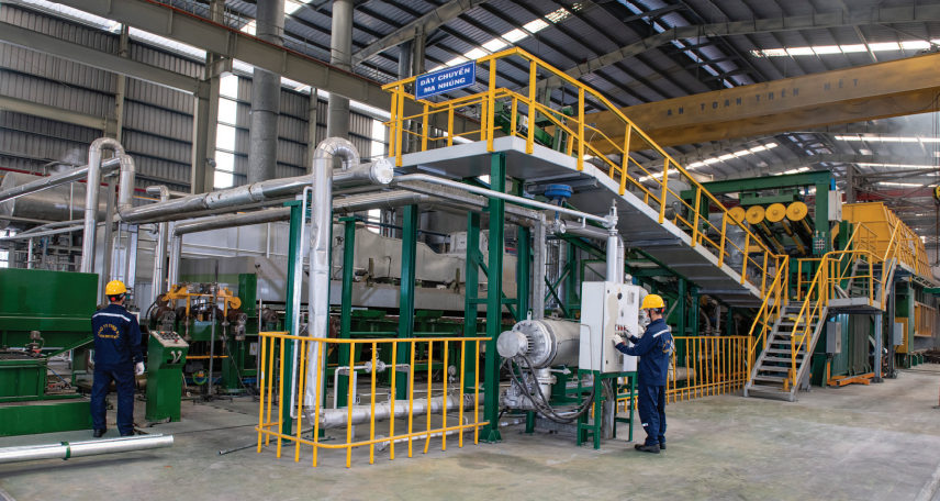 hệ thống sản xuất ống thép mạ kẽm hoa sen